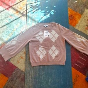 Magaschoni Cashmere Argyle Sweater